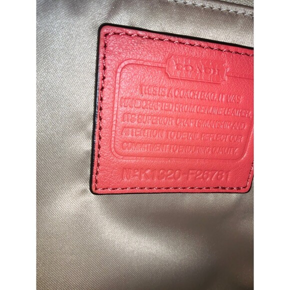COACH Taylor Marin Handbag Pink Crossbody Salmon Leather Satchel - Picture 6 of 9